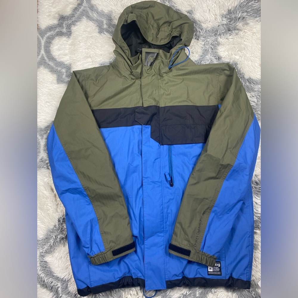 Burton AG Analog  Snowboarding SKI Hooded Warm Heavy JACKET XL Blue